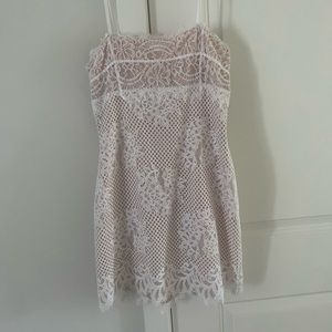 Majorelle White Lace Dress. Size Small